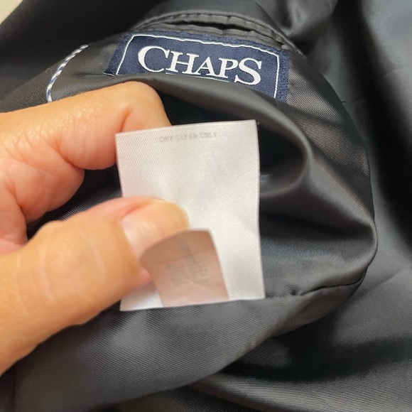 Chaps Boys Black Button Front Suit Jacket Blazer 14 Formal Event Wear Church - Picture 7 of 8